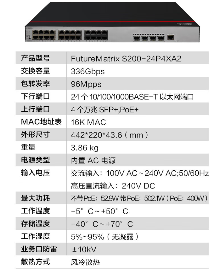 華為 S200-24P4X-A2 萬兆交換機(jī)