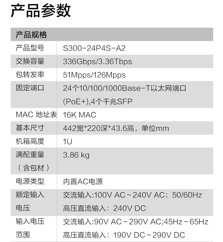 華為 S300-24P4S-A2 24口千兆交換機(jī)