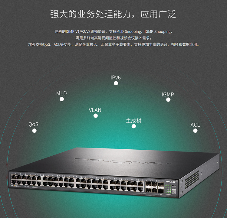 TP-LINK TL-SH8452 萬兆上聯(lián)三層交換機(jī)