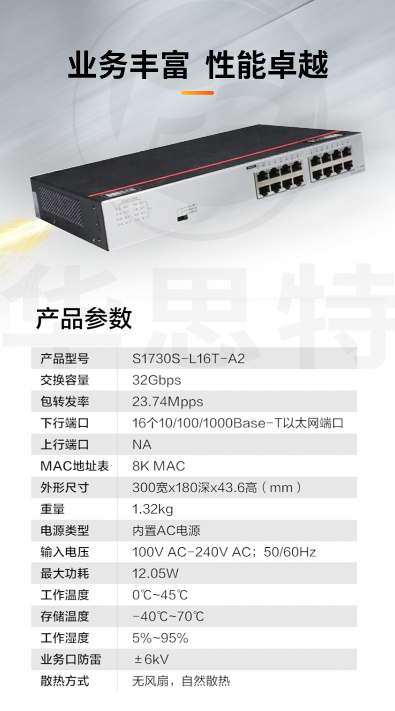 華為數(shù)通智選 S1730S-L16T-A2 16口千兆企業(yè)級(jí)交換機(jī)