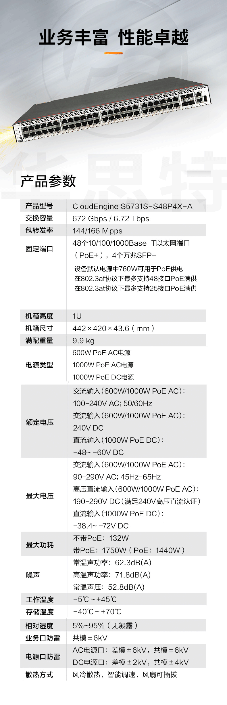 華為企業(yè)級交換機 S5731S-S48P4X-A