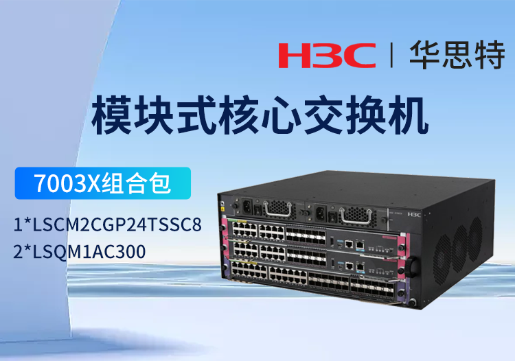 華三H3C S7003X組合包 LS-7003X 框架式核心交換機(jī) 24端口千兆SFP光接口+4端口萬(wàn)兆SFP+光接口