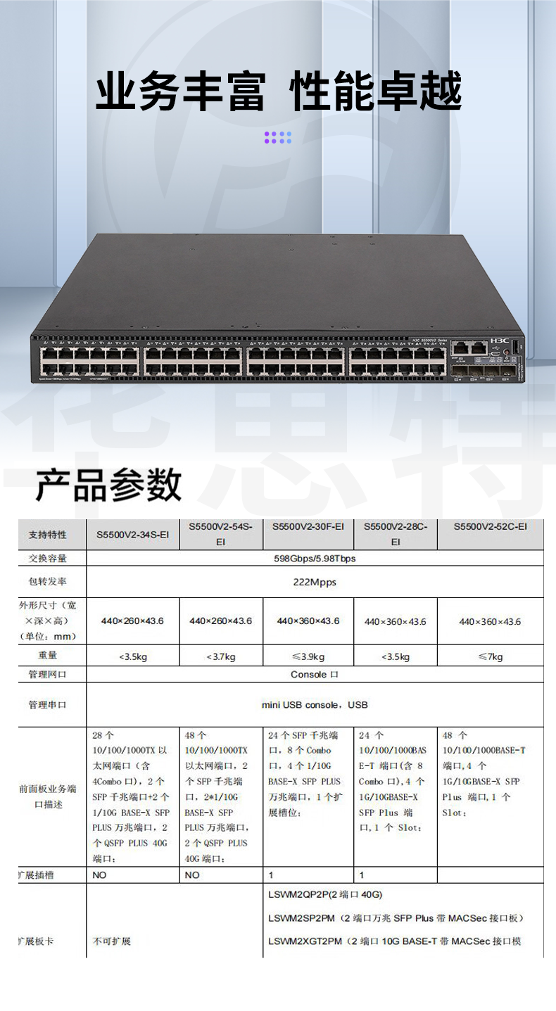 華三 LS-5500V2-52C-EI 千兆交換機