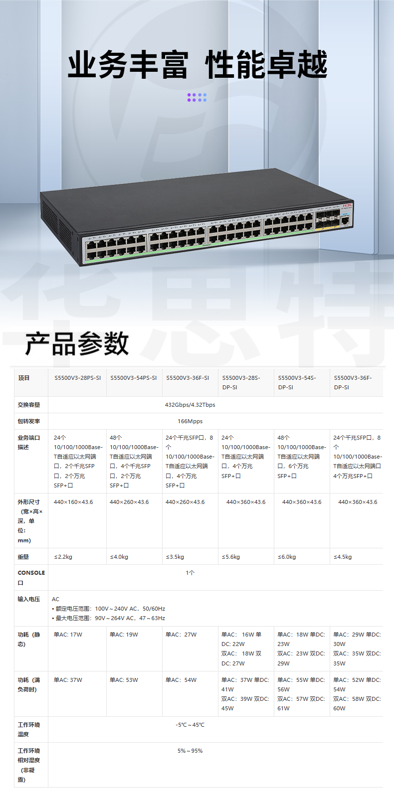 華三交換機 S5500V3-54PS-SI