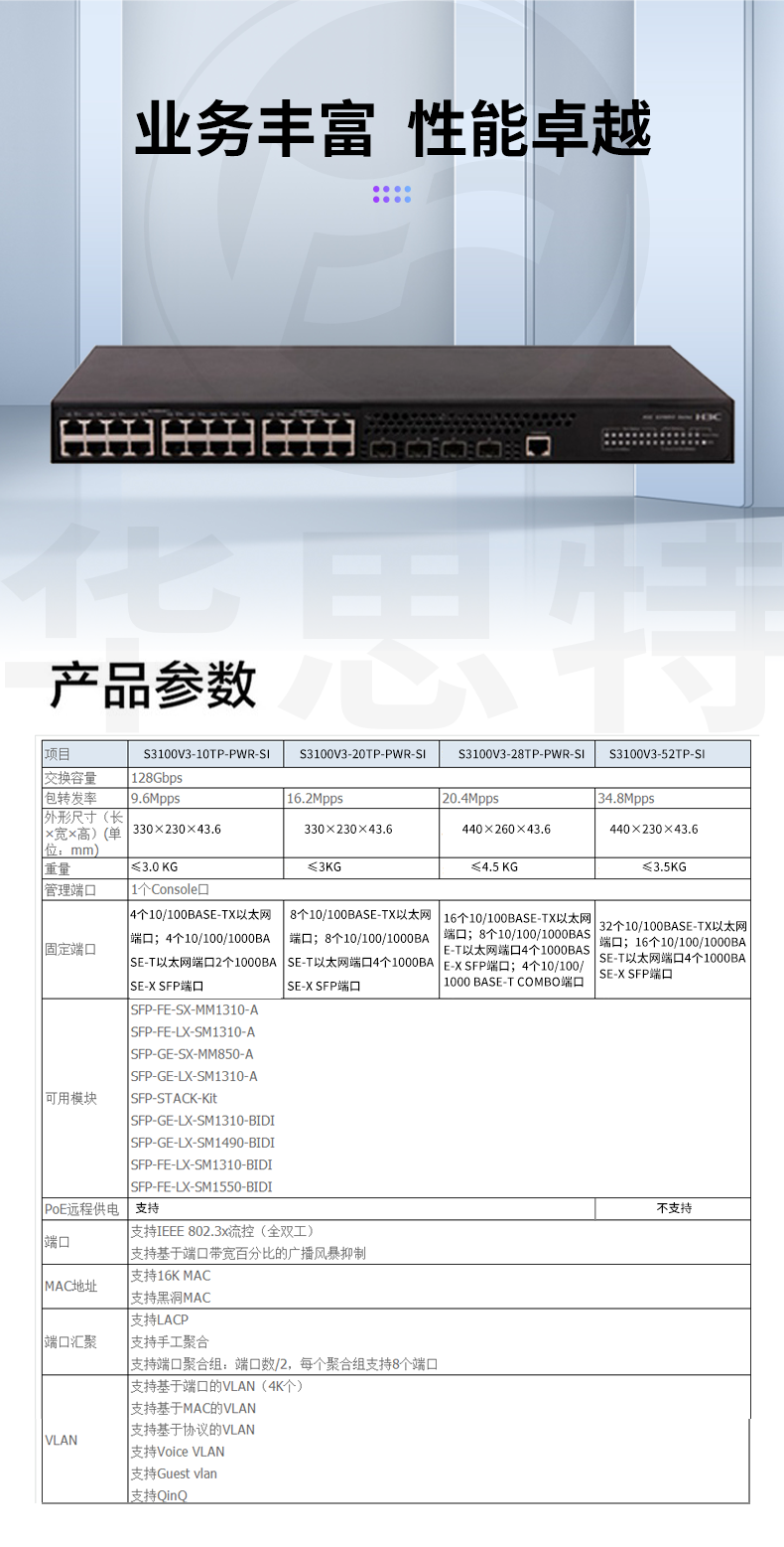 H3C交換機 LS-3100V3-28TP-PWR-SI-H1